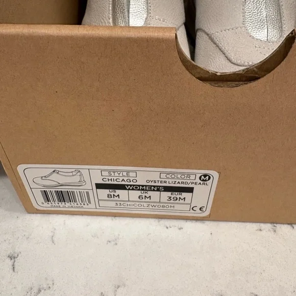 Revere Women’s Shoes Oyster Lizard Chicago Women's Slip-On Sneakers Size 8 - Picture 7 of 8